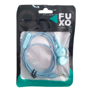 AURICULAR FUXO PLUG 3,5" IN EAR EN BOLSITA CELESTE