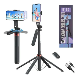 TRIPODE PARA CELULAR CON SEGUIMIENTO INTELIGENTE Q185 HASTA 1,8 MTS.