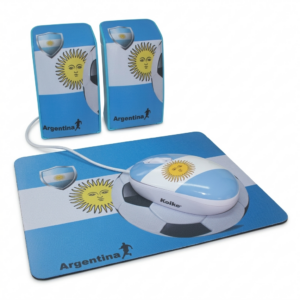 KIT MOUSE + PAD + PARLANTE KOLKE KMPP-100 DISEÑO ARGENTINA